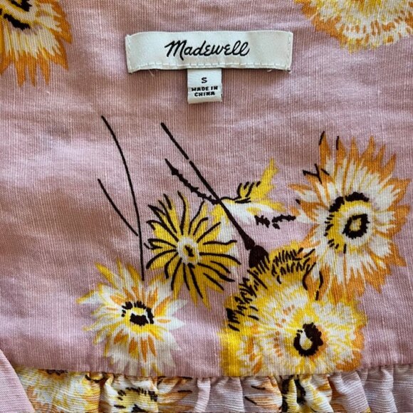 Madewell Plaza Button-Front Shirt in Dutch Dandelions | Size Small - Picture 7 of 8